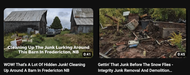 Junk Removal Youtube Videos