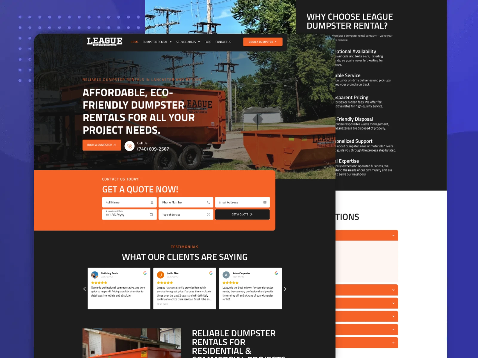 League Dumpster Rental